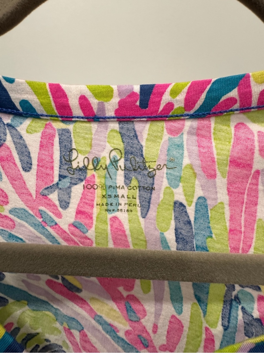 Lilly Pulitzer Palmyra Cotton Printed T-Shirt Dress Size XS Tropical Palm Print - Picture 6 of 7